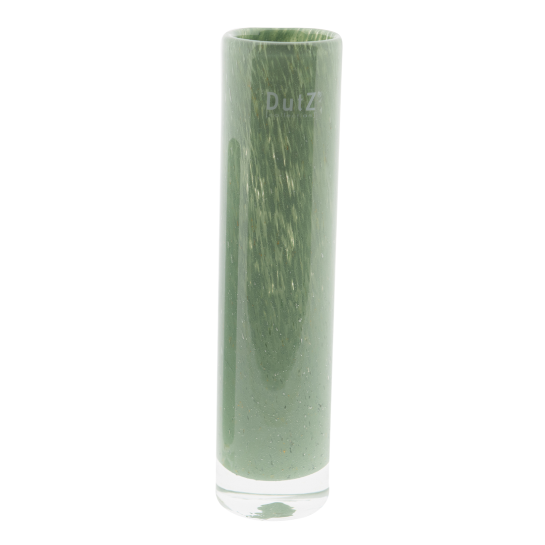 Glas-Blumenvase Cylinder in Pistache, Höhe 25cm von DutZ