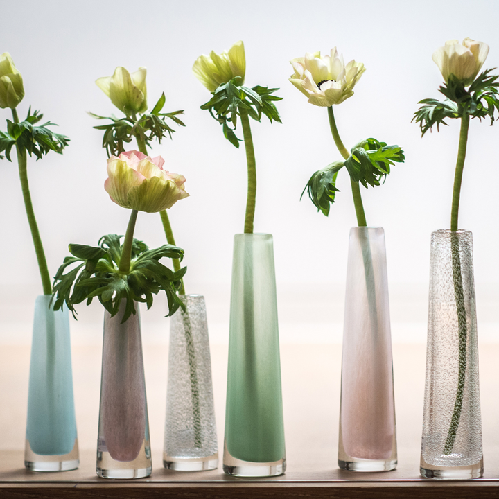 Glas-Blumenvase Solifleur, Höhe 15cm und 21cm in verschiedenen Farben von DutZ