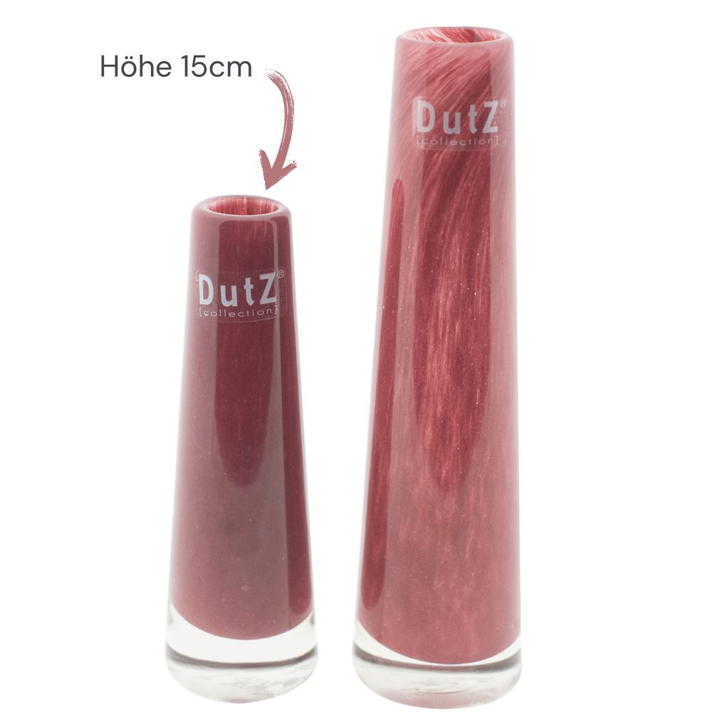 Himbeerfarbene Glas-Blumenvase Solifleur, Höhe 15cm von DutZ
