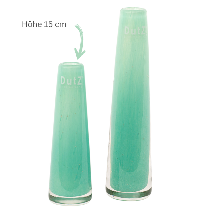 Jadegrüne Glas-Blumenvase Solifleur, Höhe 15cm von DutZ