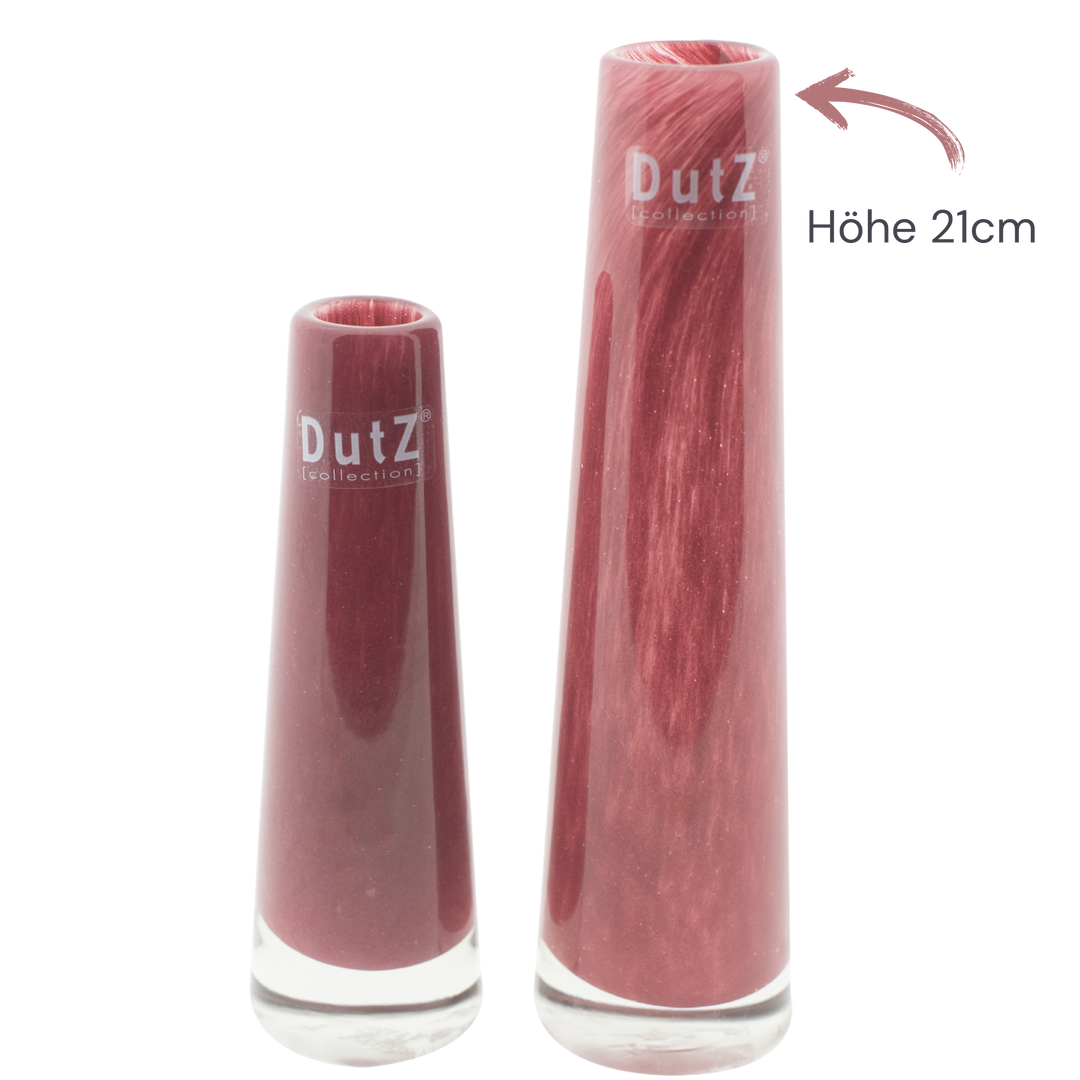 Himbeerfarbene Glas-Blumenvase Solifleur, Höhe 21cm von DutZ