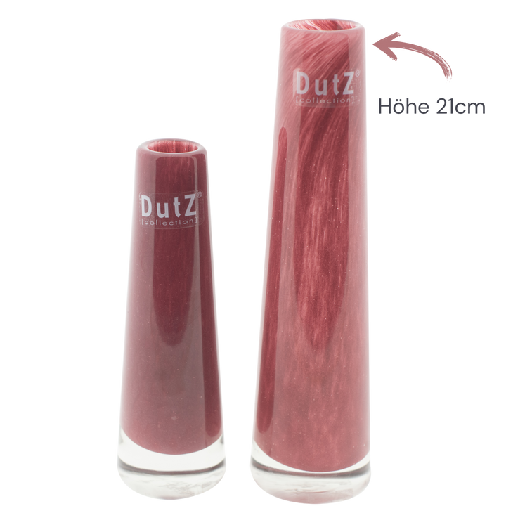 Himbeerfarbene Glas-Blumenvase Solifleur, Höhe 21cm von DutZ