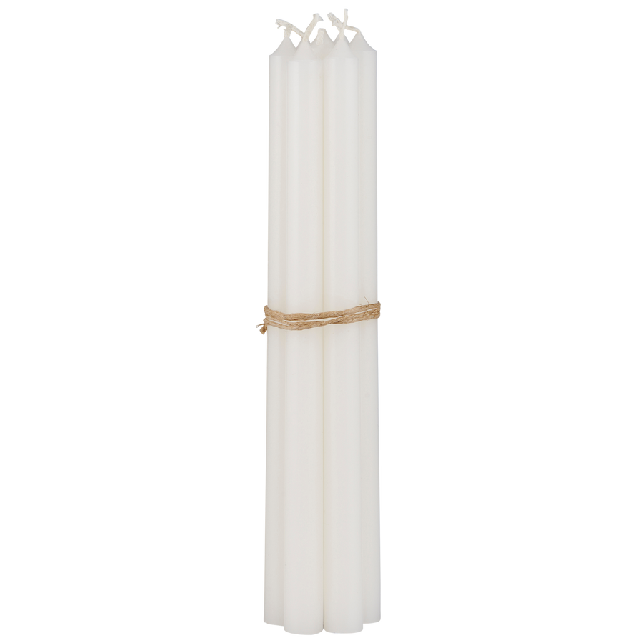I.B. Laursen Dünne Kerze Weiß, skandinavische Kerze für Dekoration und Licht