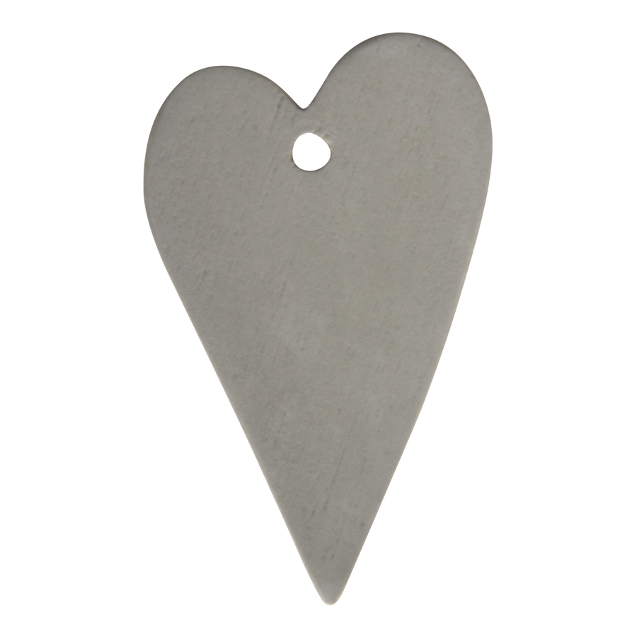 I.B. Laursen Herzanhänger aus Holz in grau, skandinavischer Geschenkschmuck mit Herzmotiv