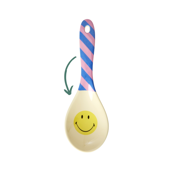 Rice - Salatlöffel - Mehrfarbig - Smiley Print