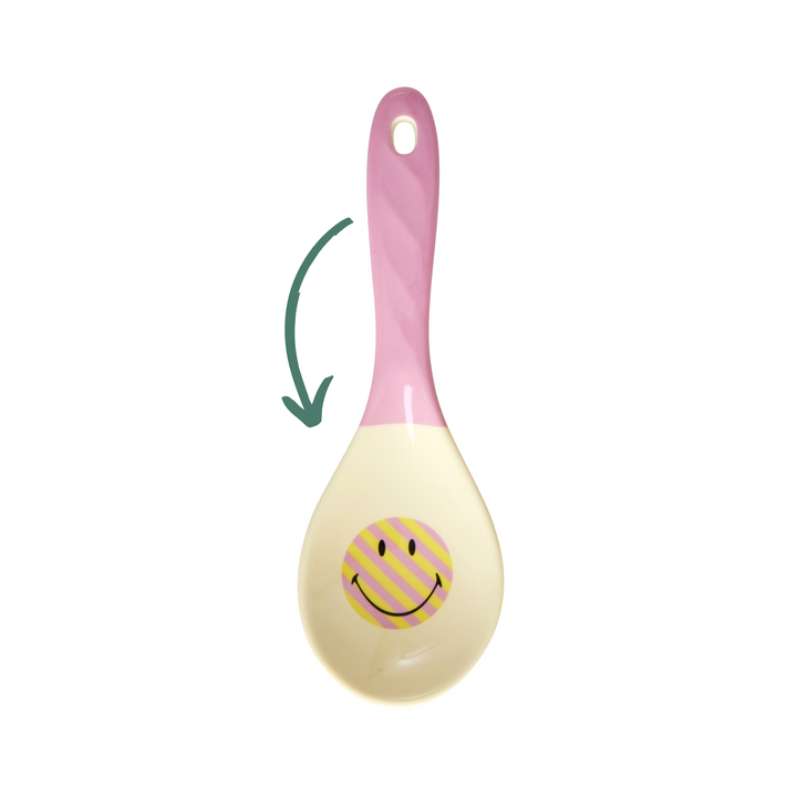 Rice - Salatlöffel - Mehrfarbig - Smiley Print