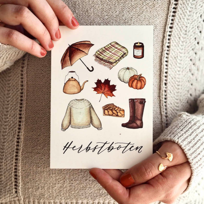 Postkarte "Herbstboten" von Frollein Lücke