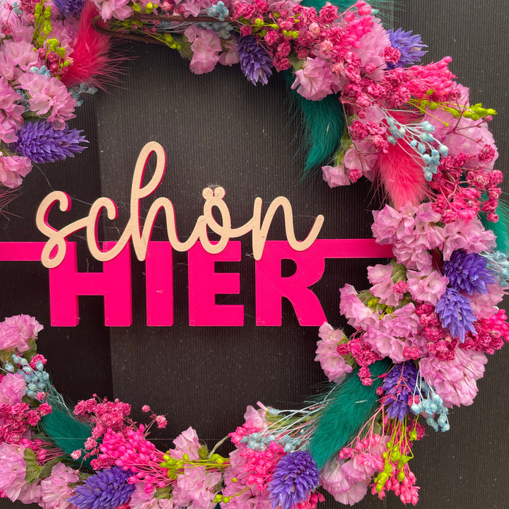 Trockenblumenkranz im Detail