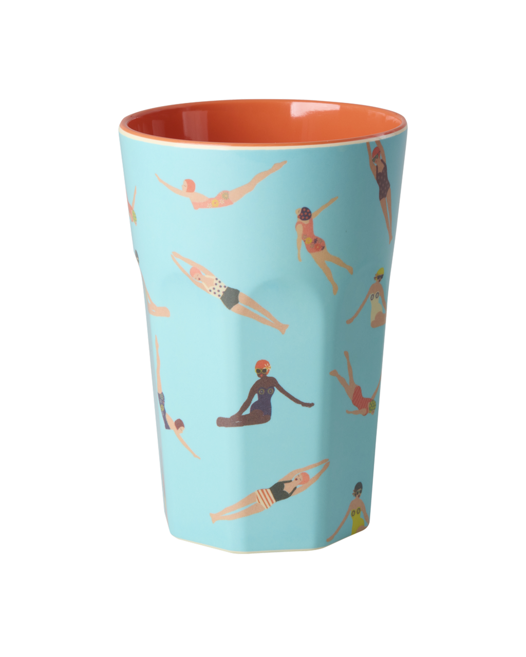 Rice - Mittelgroßer Becher - Melamine Cup mit Retro Swimster Print - Medium - 400ml