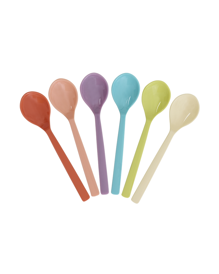 Rice - Melamin Teelöffel 6er Set mehrfarbig "Glory Days"