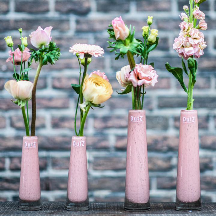 Aprikosenfarbene Glas-Blumenvase Solifleur, Höhe 15cm und 21cm von DutZ