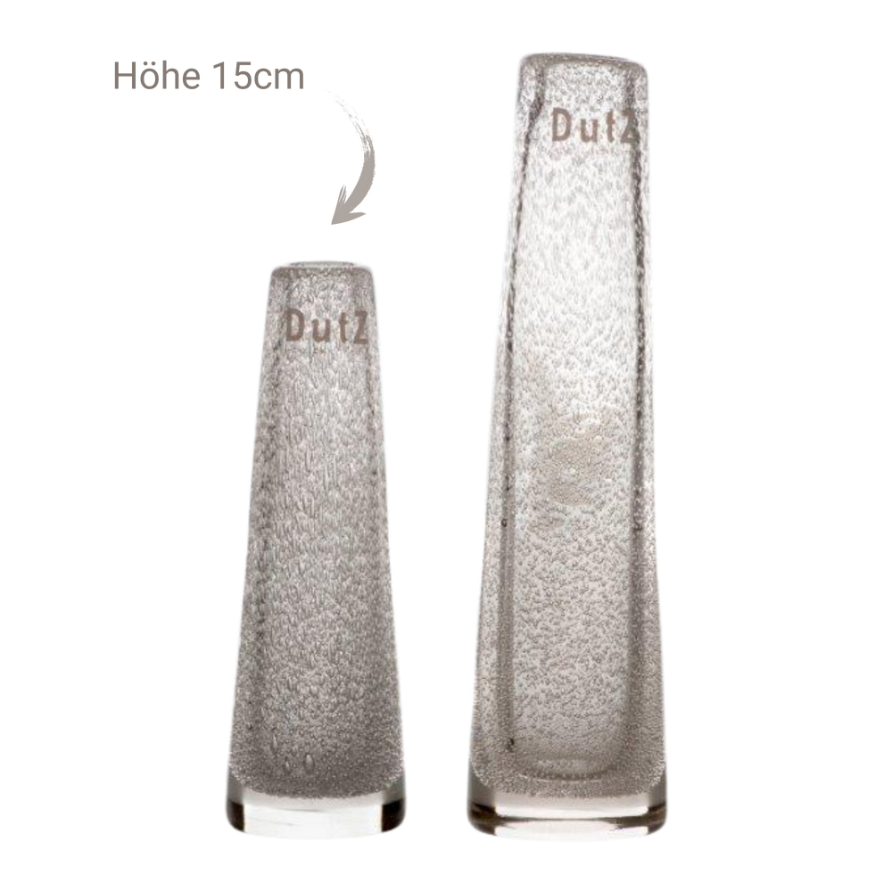 Dutz- Blumenvase Solifleur Klarglas mit Blasen