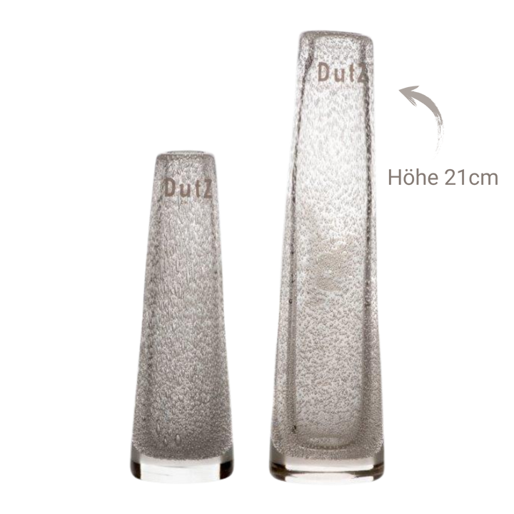 Dutz- Blumenvase Solifleur Klarglas mit Blasen