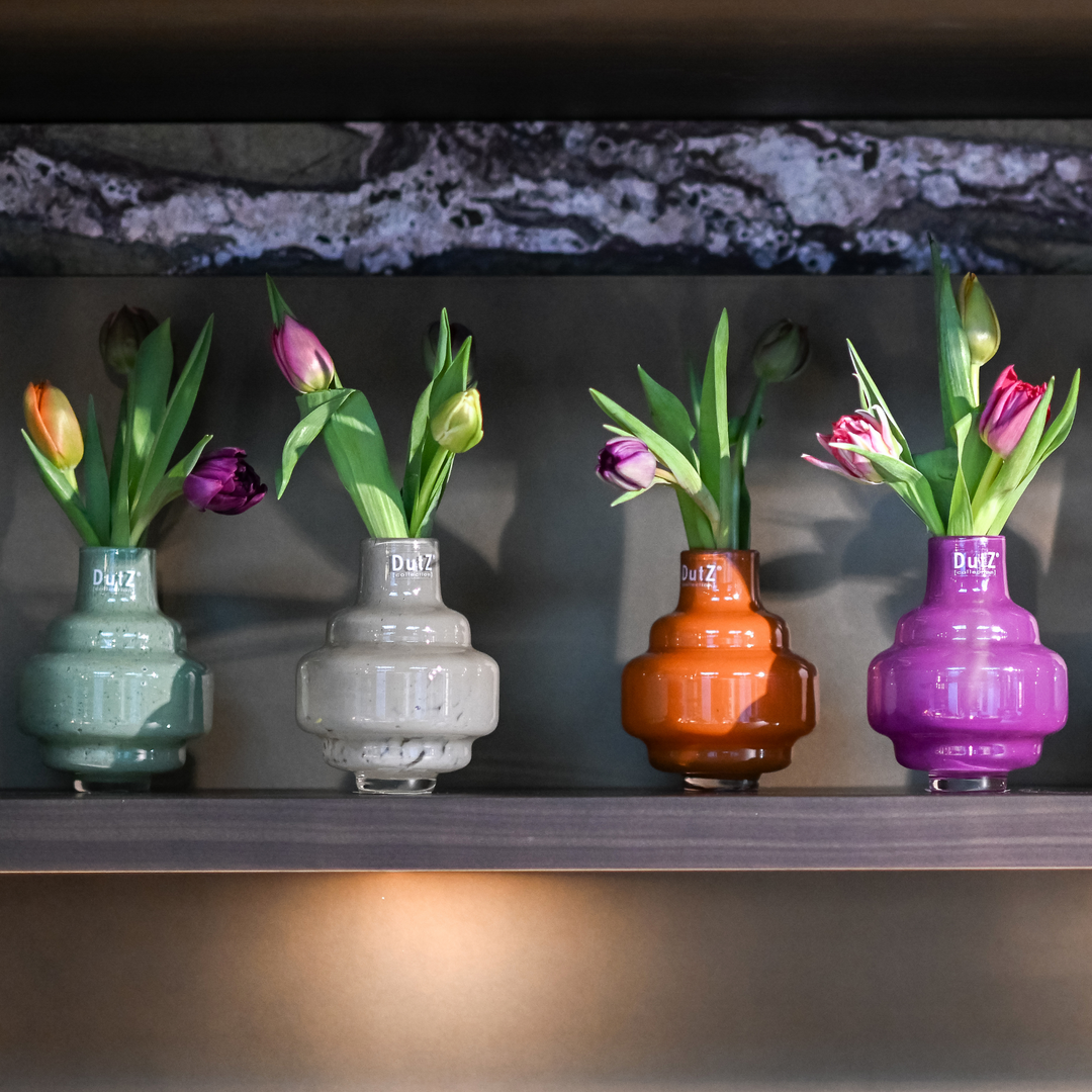 Glas-Blumenvasen Urtii mit Dekoration in groß, verschiede Farben von DutZ
