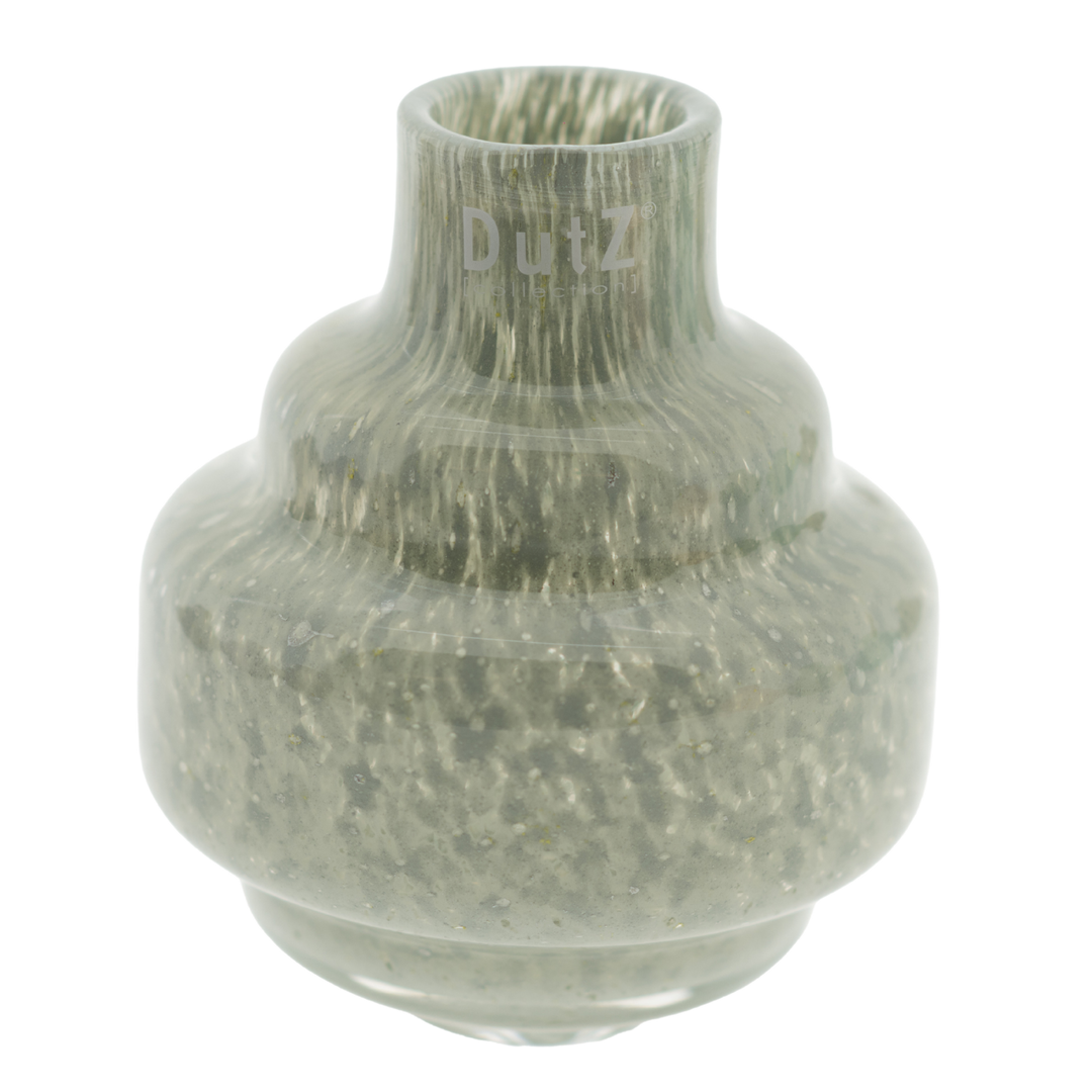 Kleine Glas-Blumenvase Urtii in Hellgrau, Höhe 14cm von DutZ