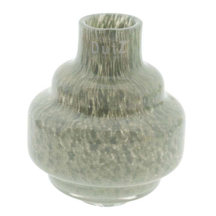 Kleine Glas-Blumenvase Urtii in Hellgrau, Höhe 14cm von DutZ