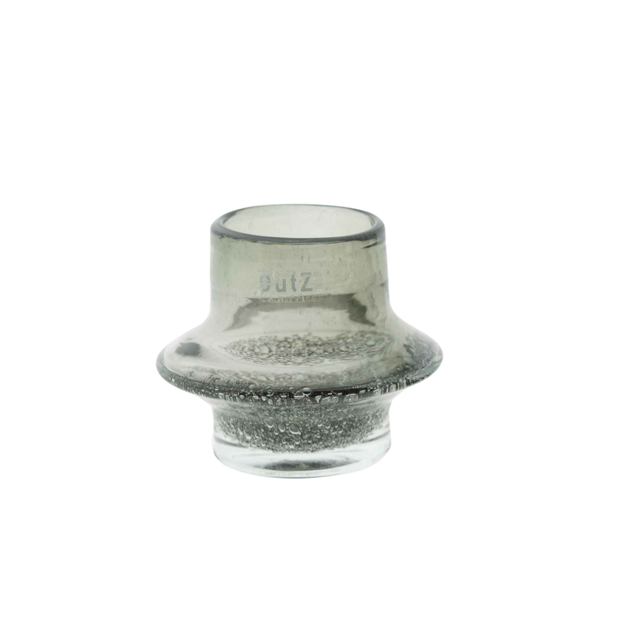 Dutz - Blumenvase VOTIVE Ringo mit Blasen Olive-Grau