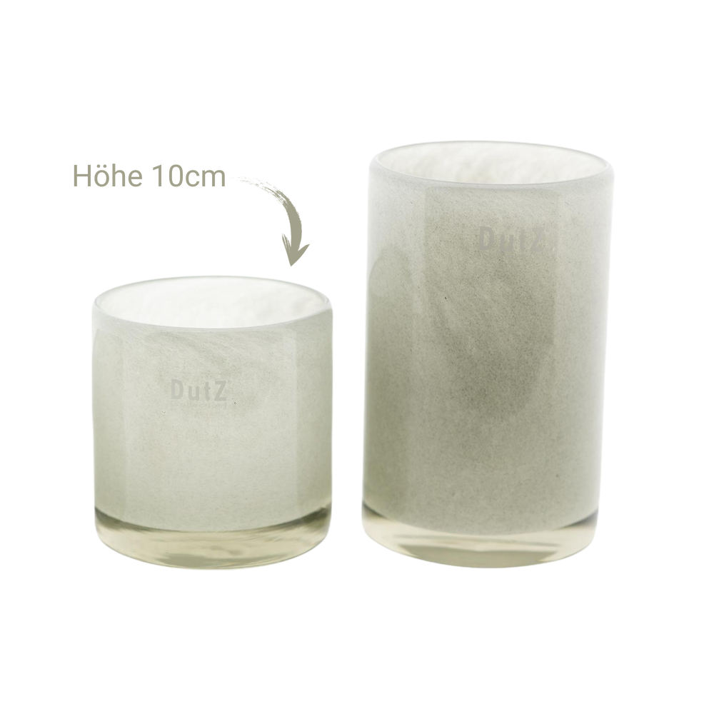 Dutz - Teelichthalter VOTIVE in Hellgrau Höhe 10cm 