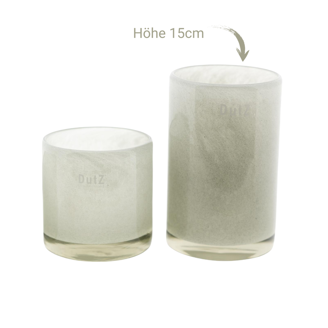 Dutz - Teelichthalter VOTIVE in Hellgrau Höhe 15cm