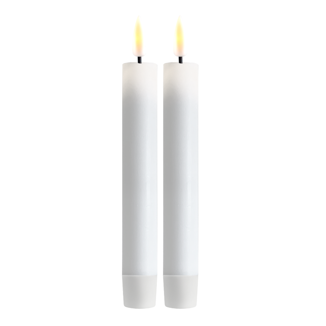 Set weiße LED-Stabkerzen, 15 cm, für Innenbereich von Deluxe Homeart
